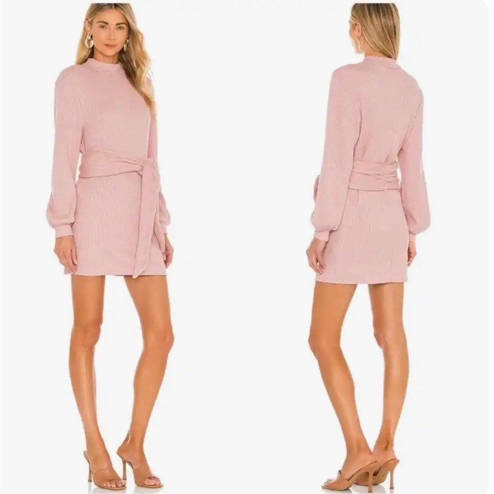 NWT MAJORELLE Mini Ribbed Dress in Blush Pink Small